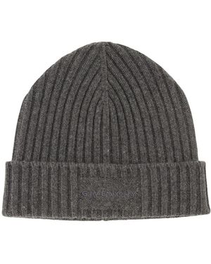 Givenchy Grijze Wollen Beanie Muts - Grijs