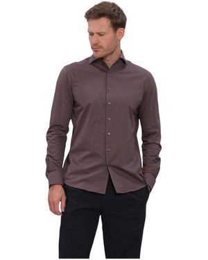 Profuomo Overhemden Shirt One Piece Japanese Knitted - Paars