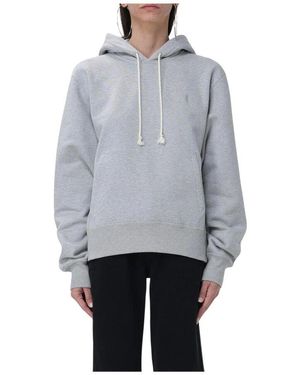 Saint Laurent Bequemer Baumwollhoodie - Grau