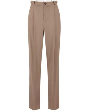 Elisabetta Franchi Wide Trousers - Natural