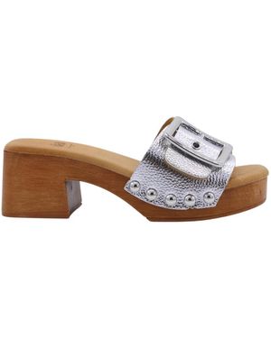 E mia Heeled Mules - Brown