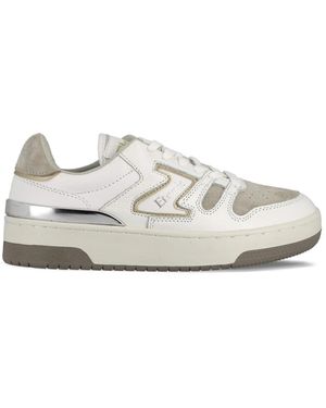 Etonic Schoenen ,Wit ,Leer Zilver-Goudkleurige Leren Sneakers