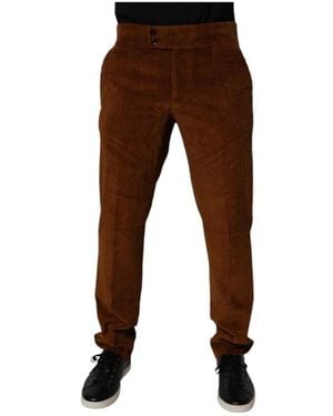 Dolce & Gabbana Straight Trousers - Marrone