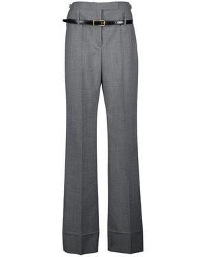 Prada Wide Trousers in Gray | Lyst