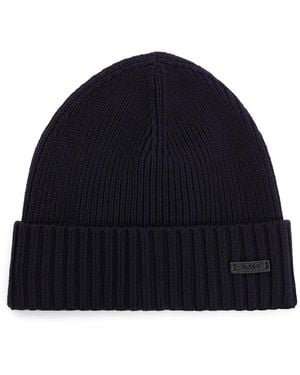 BOSS Accessoires ,Blauw ,Leer Muts