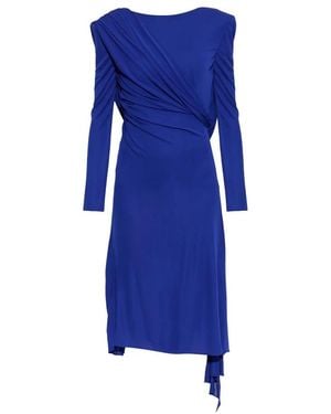 Versace Kleedjes ,Blauw ,Lange Asymmetrische Jurk