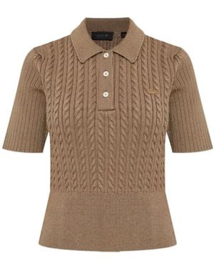 Lacoste V-Neck Knitwear - Brown