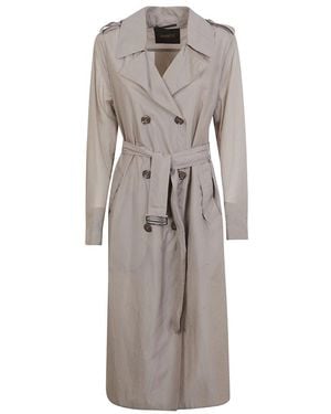 Moorer Belted Coats - Gris