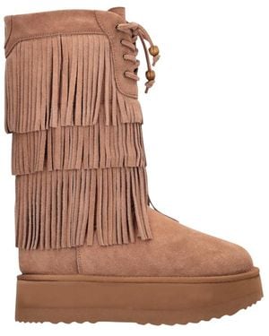 Liu Jo Lace-Up Boots - Marrone