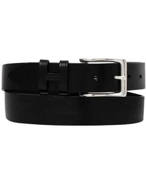 Hackett Casual H Keeper Leren Riem - Zwart