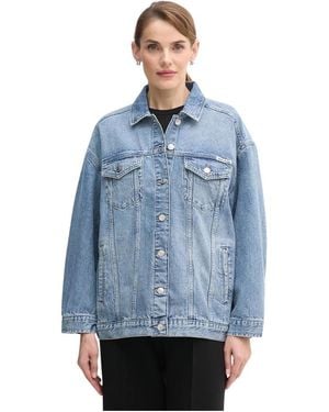 DKNY Oversized Trucker Jacket - Blauw