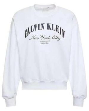 Calvin Klein Logo Graphic Crewneck - Wit