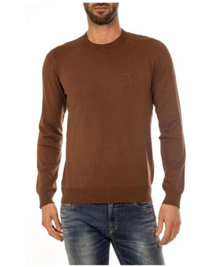 Armani Jeans Round-Neck Knitwear - Brown