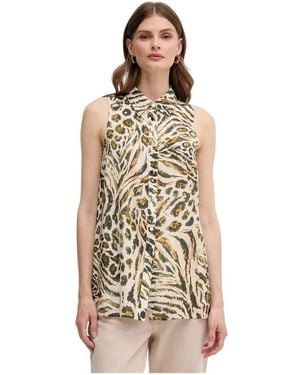MARC AUREL Tops ,Veelkleurig ,Katoen Buttoned Sleeveless Top - Metallic