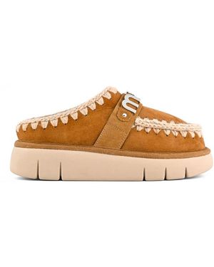 Mou Schoenen ,Bruin ,Sabot Stijl 531001A - Metallic