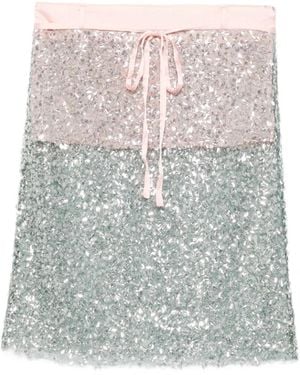 Siedres Mintgroene Paillet A-Lijn Rok