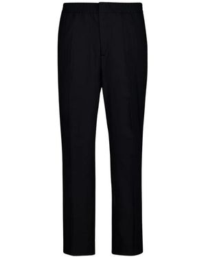 Ami Paris Broeken ,Zwart ,Katoen Wool Elasticated Waist Broeken