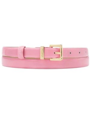 Kazar Schmaler Rosa Kleidergürtel Mit Goldener Schnalle - Pink