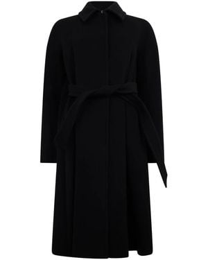 Alberta Ferretti Belted Coats - Negro