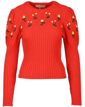 Cormio Round-Neck Knitwear - Red