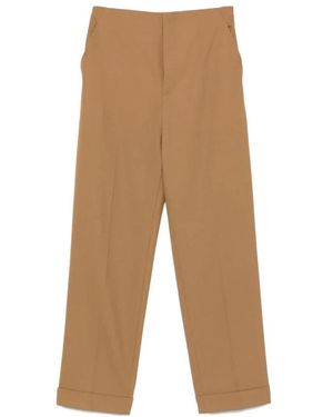 Alberta Ferretti Straight Trousers - Brown
