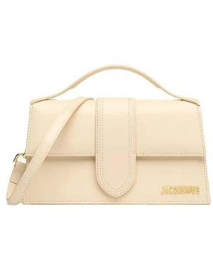 Jacquemus Elegante Lederhandtasche Mit Abnehmbarem Schultergurt - Natur
