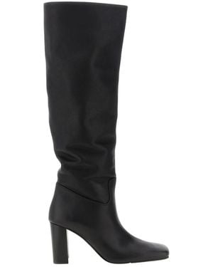 KHAITE Schoenen ,Zwart ,Leer Petra Hoge Laars