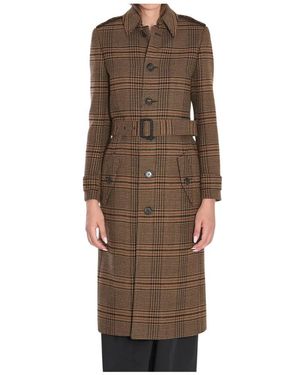 Saint Laurent Trench Coats - Marrón