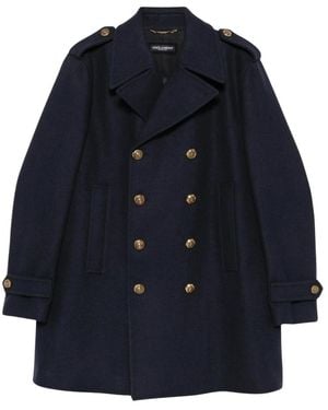 Dolce & Gabbana Double-Breasted Coats - Azul