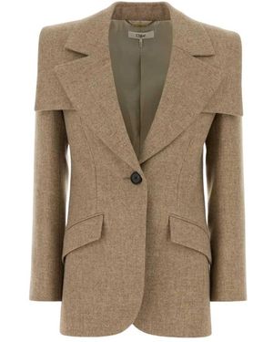 Chloé Stretch Woll-Blazer - Natur