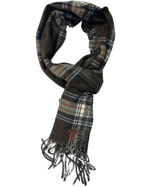 Timberland Accessoires ,Veelkleurig ,Quadri Check Sjaal - Zwart