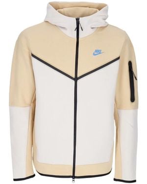 Nike Lichtgewicht Sweatshirt Met Capuchon, Rits, Sportkleding, Tech-Fleece, Capuchon Met Volledige Ritssluiting - Naturel