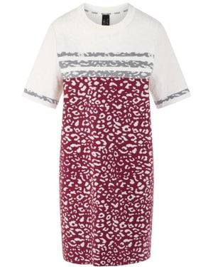 Marc Cain Kleedjes ,Veelkleurig ,Gebreide Shirtjurk, Made - Rood