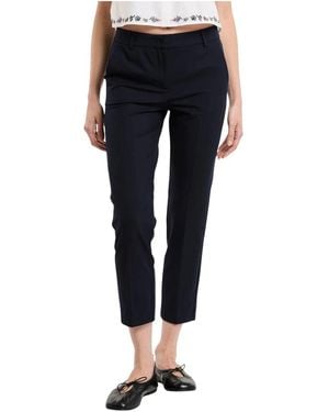 Marella Cropped Trousers - Blue