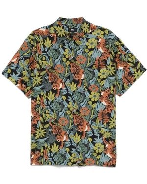 A.P.C. Bunt halbarm leinenhemd - Grün