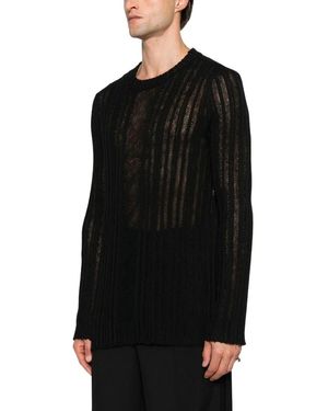 Ann Demeulemeester Round-Neck Knitwear - Noir