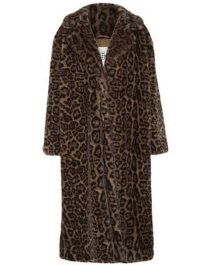 Karen By Simonsen Chaqueta De Piel Sintética De Leopardo, Mujer, Talla - Marrón