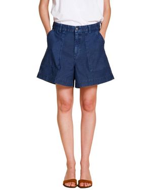 Mason's Korte Broeken ,Blauw ,Katoen Dallas Cargo Bermuda