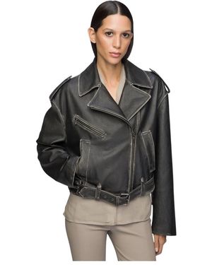 V S P Leather Jackets - Black