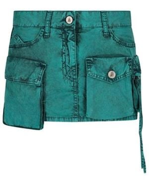 The Attico Denim Skirts - Green