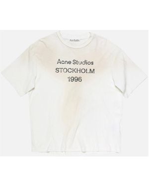 Acne Studios Jersey T-Shirt Met Ronde Hals - Wit