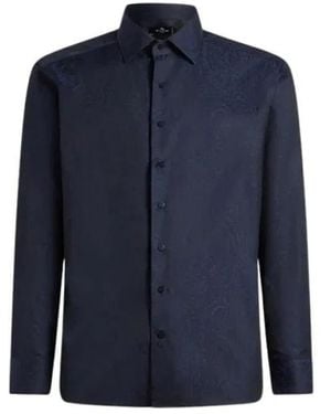 Etro Casual Hemden - Blauw