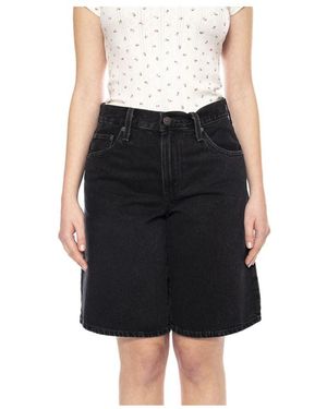 Levi's Korte Broeken ,Zwart ,Katoen Baggy Dad Jorts