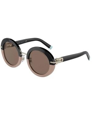 Tiffany & Co. Runde Sonnenbrille - Schwarz