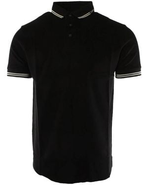Armani Tops ,Zwart ,Katoen Zwarte Katoenen Poloshirt