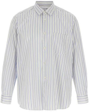 Comme des Garçons Deconstructed Stripe Shirt - Wit