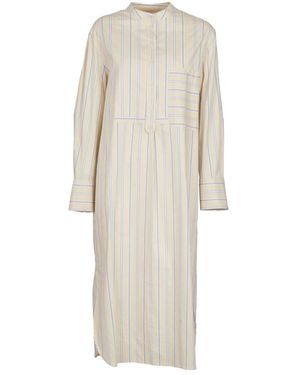 Ottod'Ame Kleedjes ,Veelkleurig ,Abito Camicia Lungo - Naturel