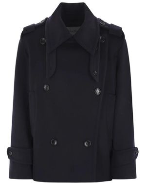 Max Mara Double-Breasted Coats - Azul