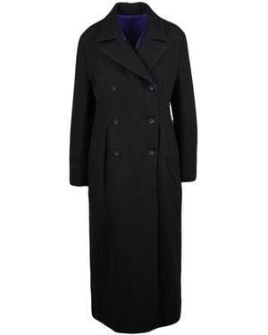 Yohji Yamamoto Double-Breasted Coats - Negro