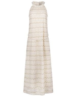 Nukus Vio Jurk Zigzag - Wit